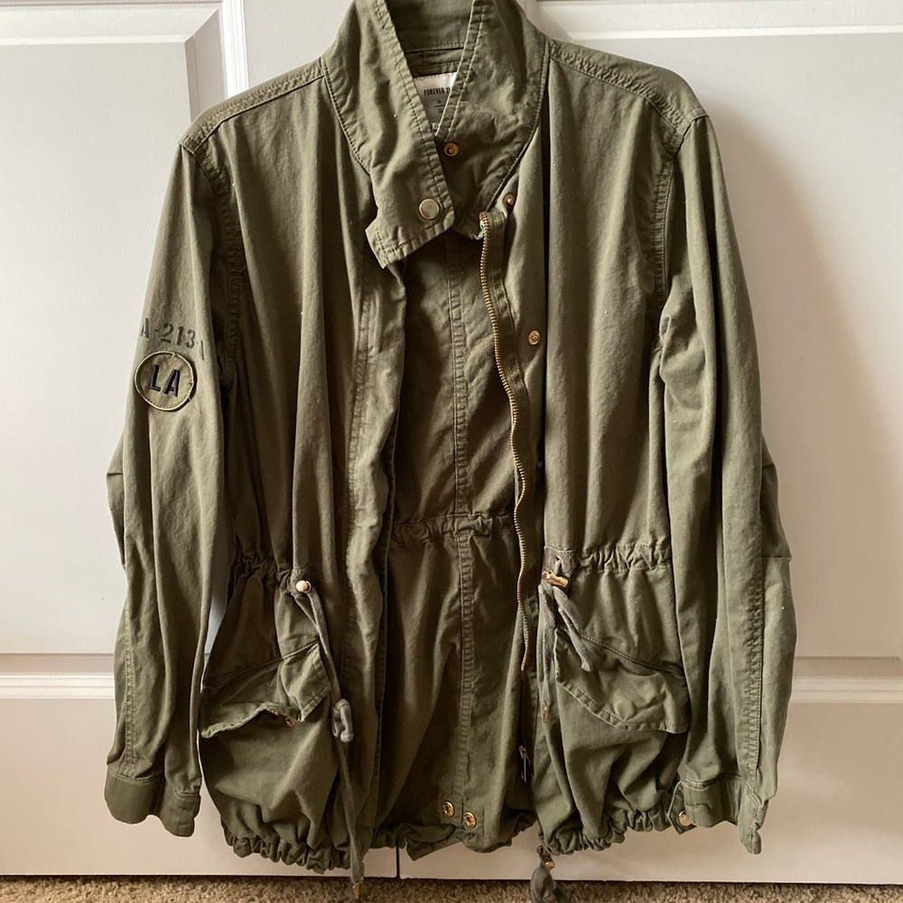 FOREVER 21 | Olive Utility Jacket (Worn Once)